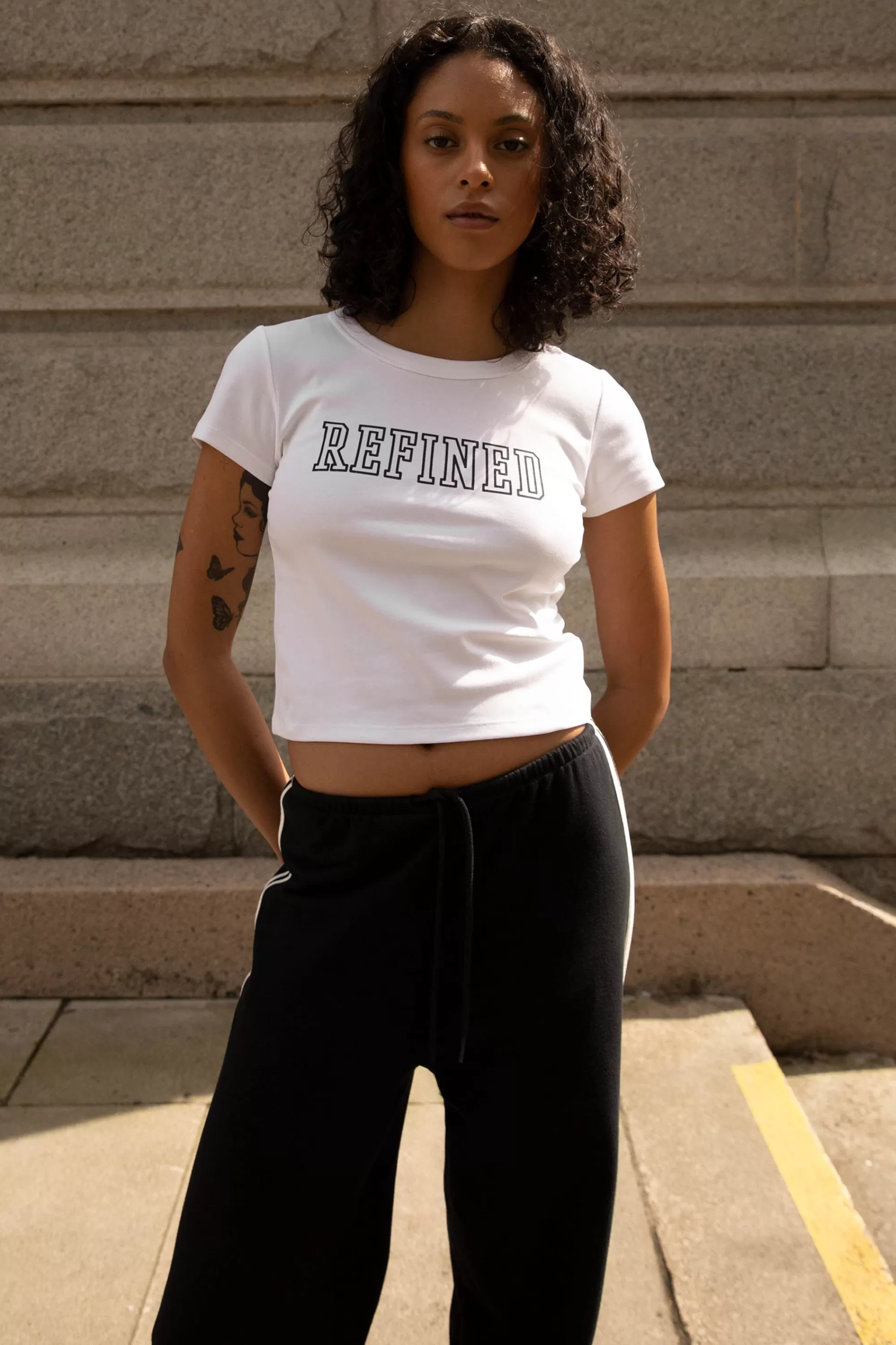 OAK + FORT REFINED BABY TEE | Women Tops