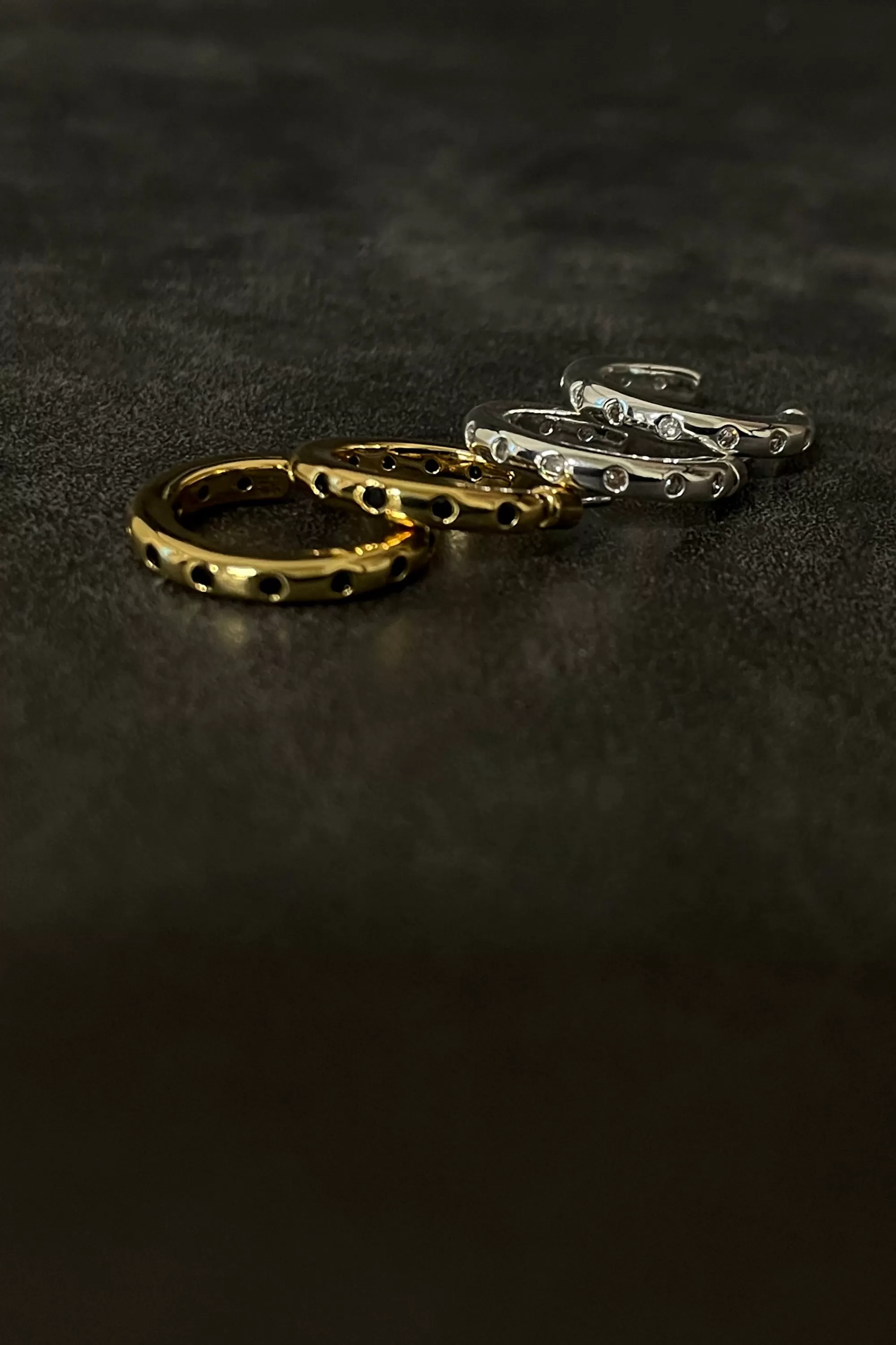 OAK + FORT RHINESTONE STUD HOOP | Women Earrings | Earrings