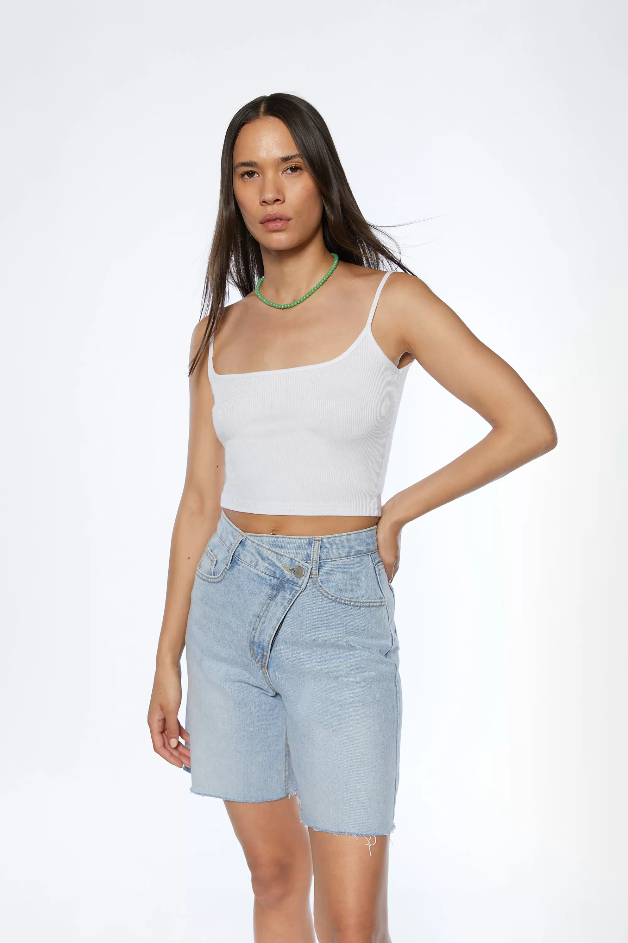 OAK + FORT RIBBED CROPPED TANK | Women Tops