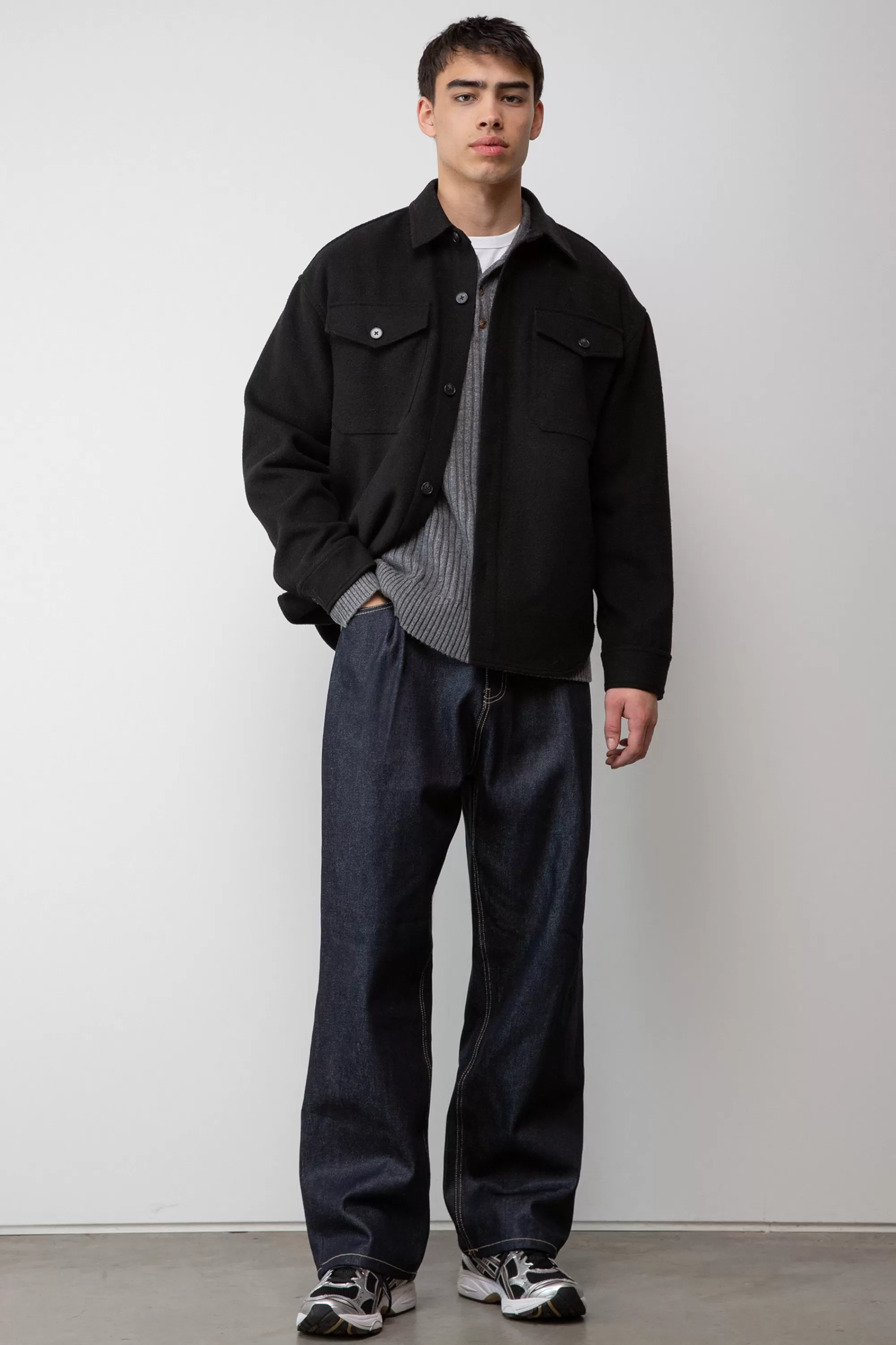 OAK + FORT RIBBED POLO SWEATER | Sweaters & Cardigans