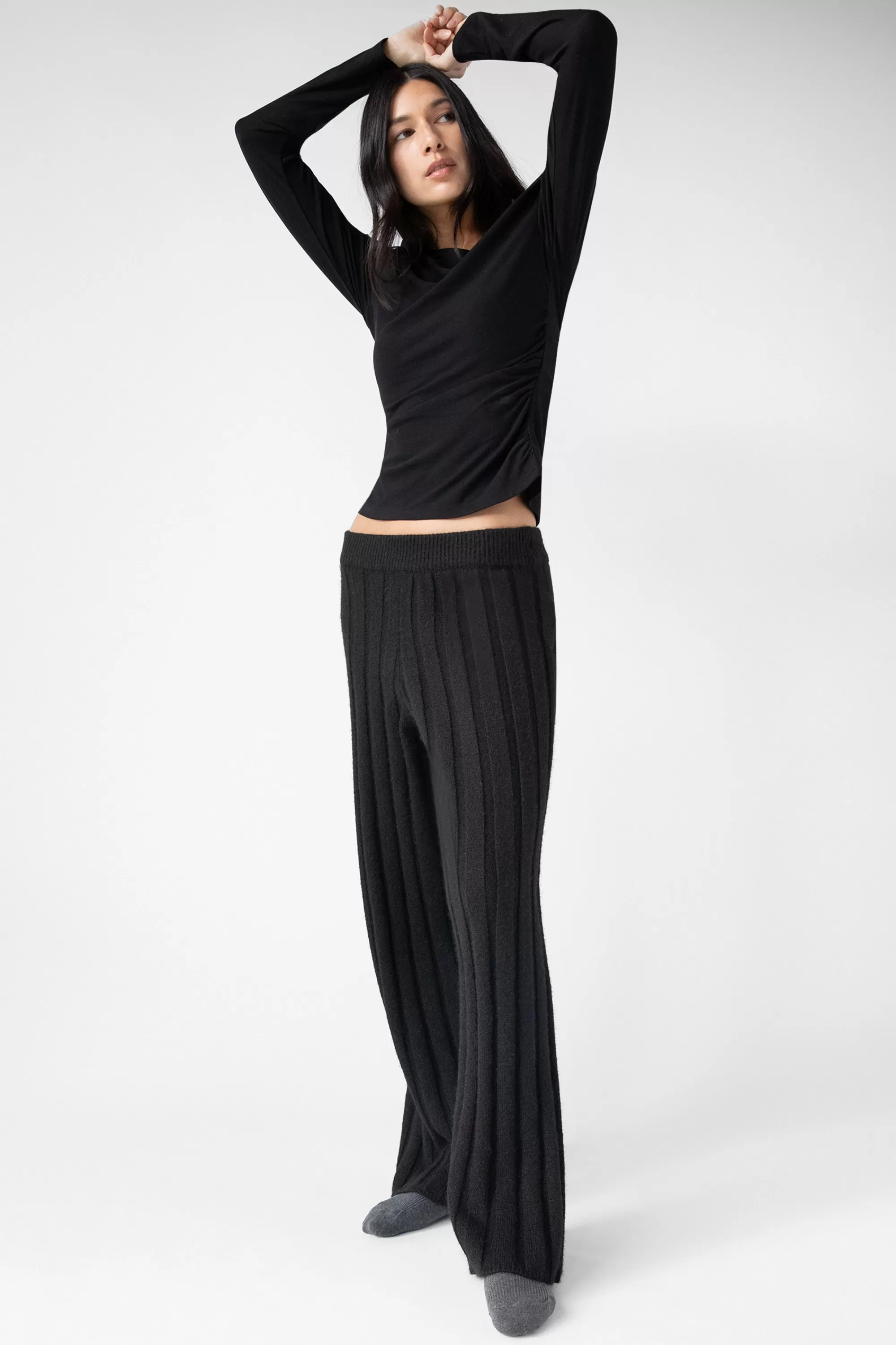 OAK + FORT RIBBED SWEATER PANT | Women Pants
