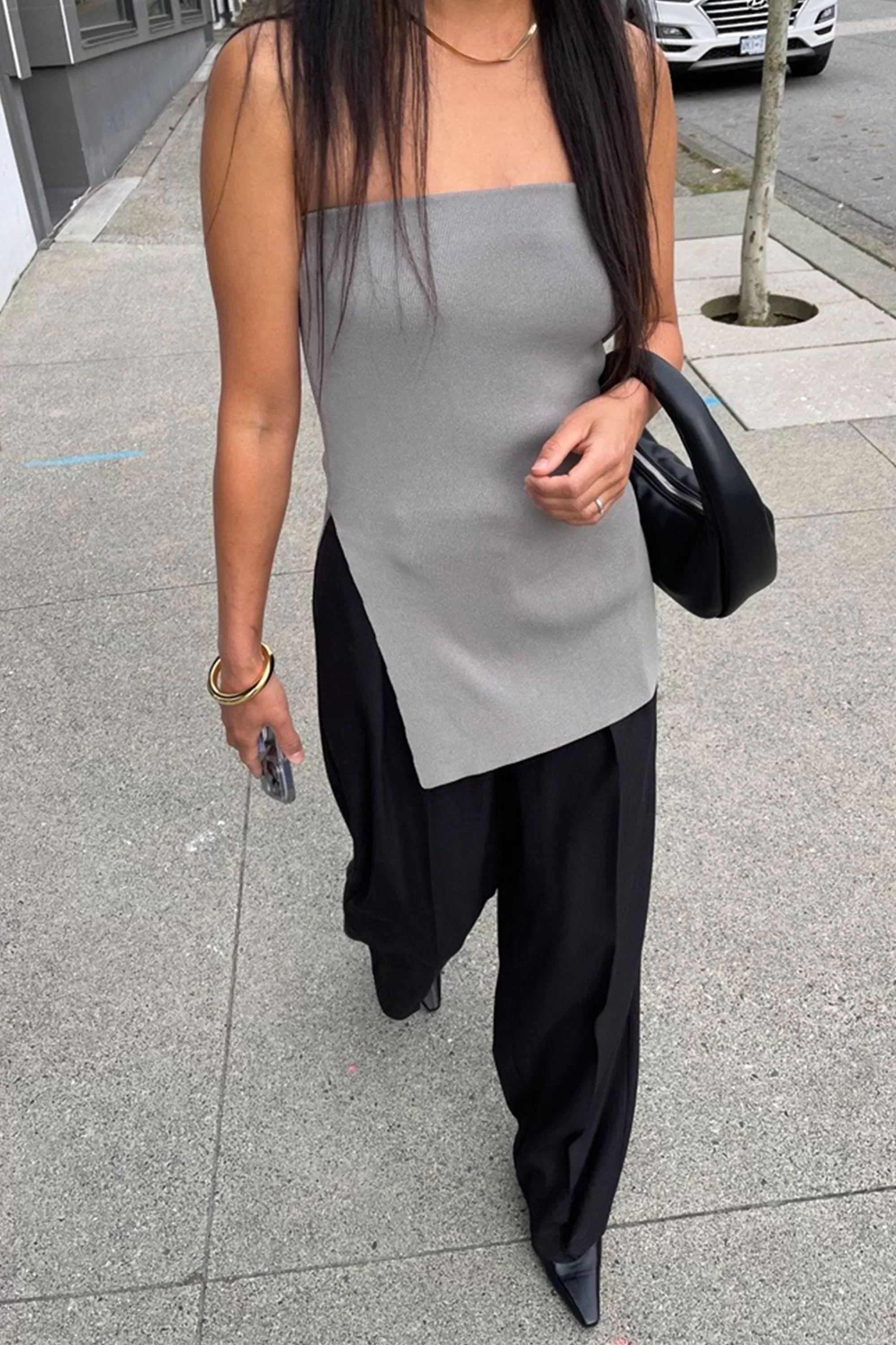 OAK + FORT RIBBED TUBE TOP | Women Tops | Sweaters & Cardigans