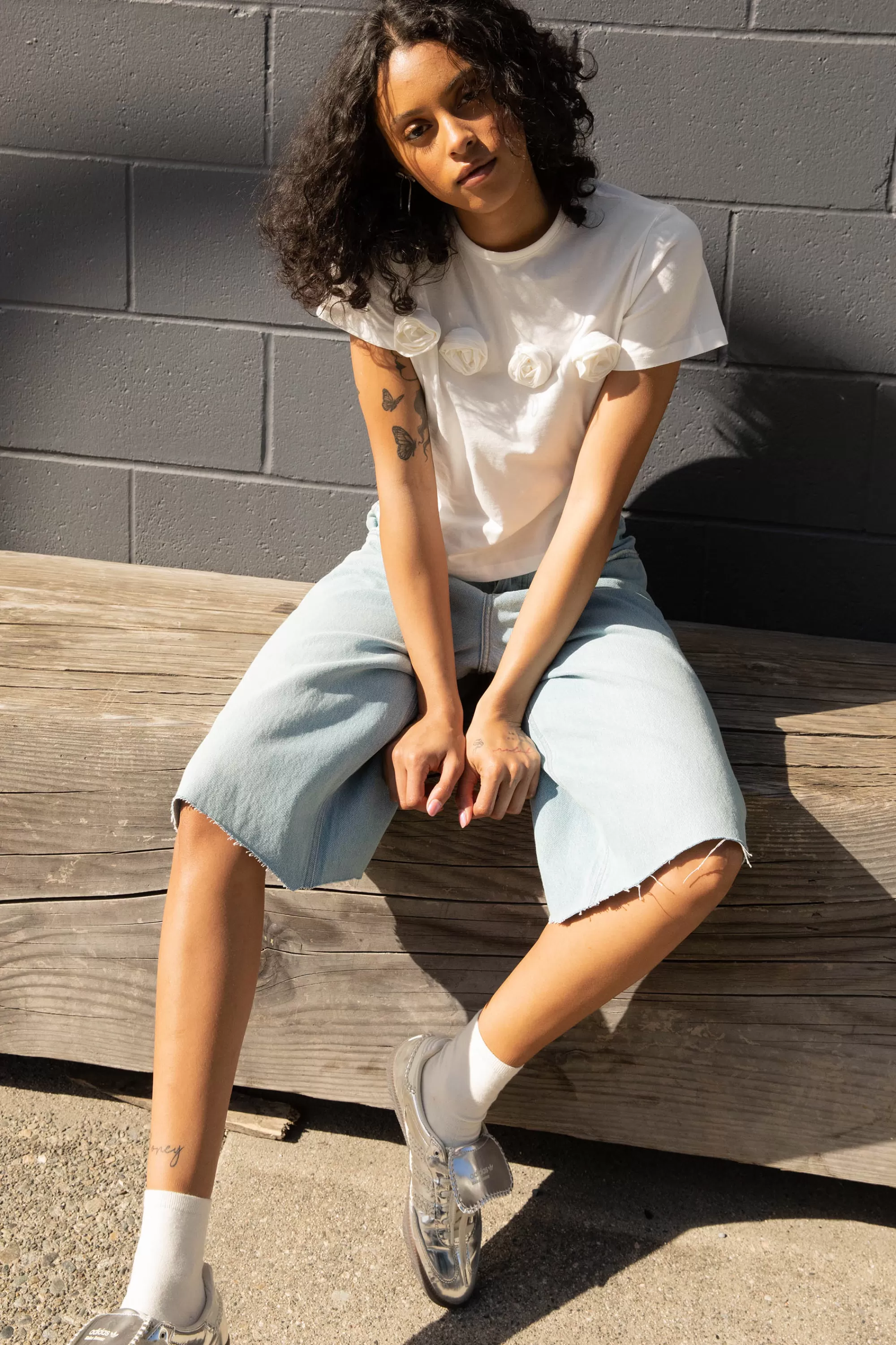 OAK + FORT ROSETTE FLORAL TOP | Women Tops