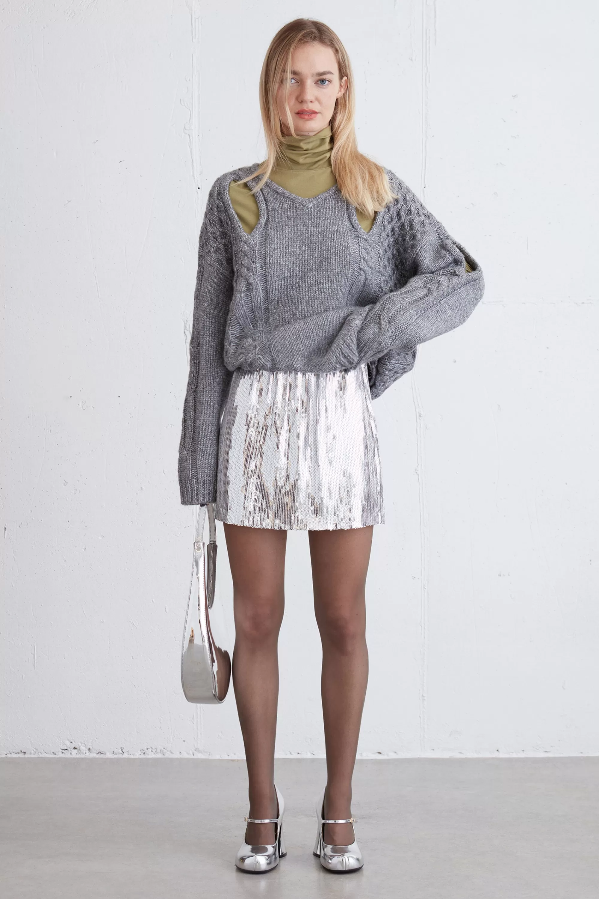 OAK + FORT SEQUIN MINI SKIRT | Women Skirts