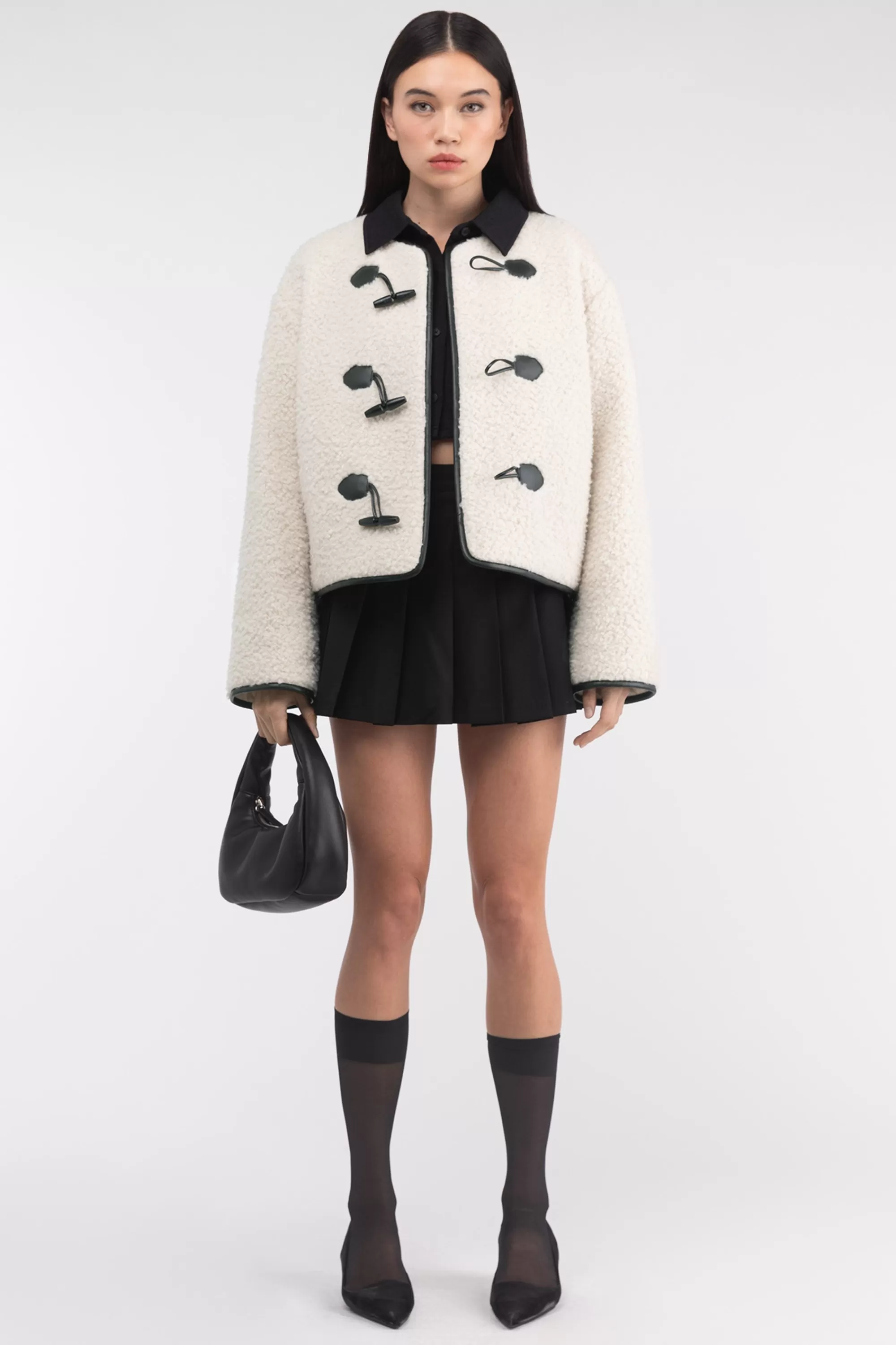 OAK + FORT SHERPA JACKET WITH TOGGLE FRONT | Women Coats & Jackets