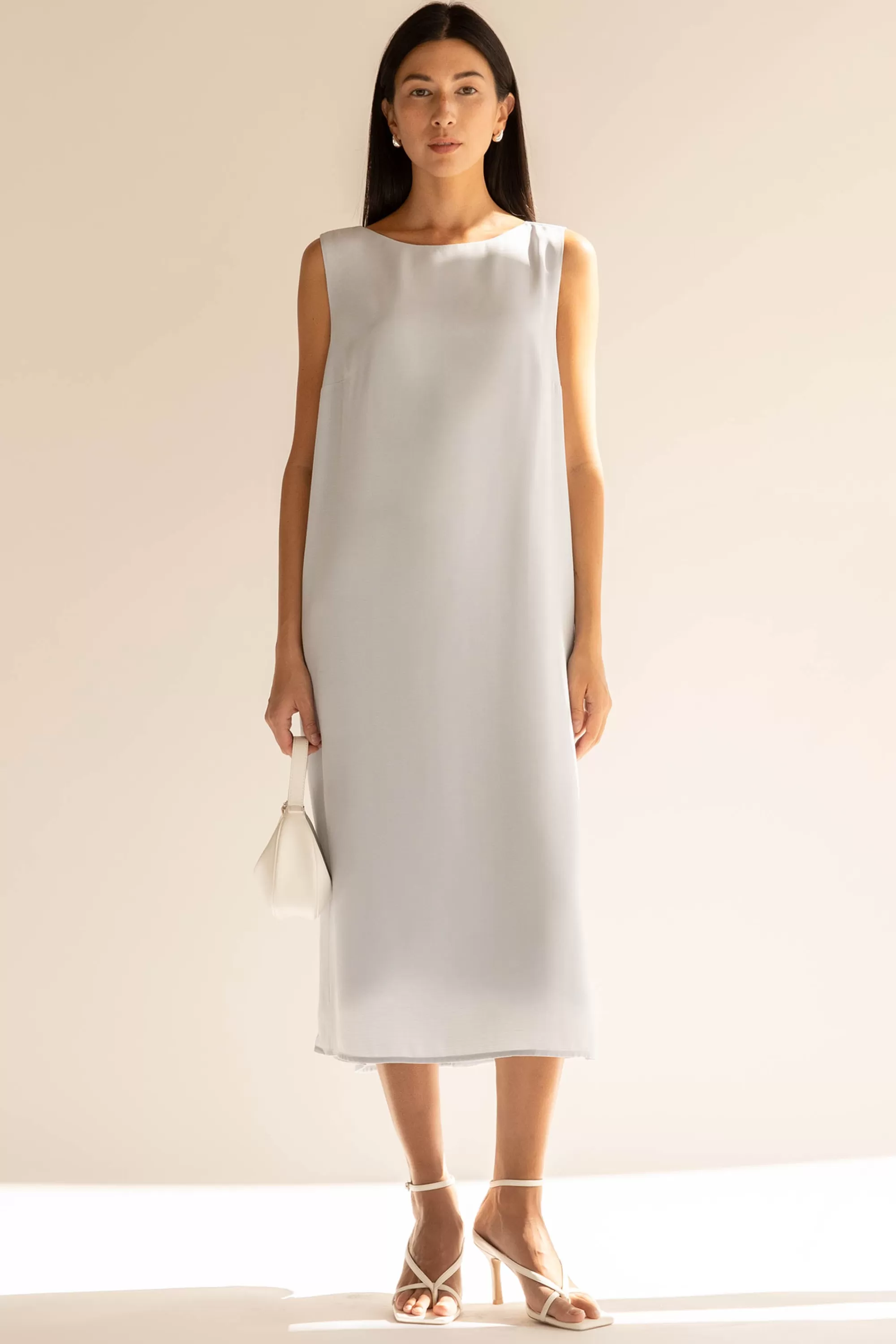 OAK + FORT SLEEVELESS MIDI DRESS | Women Dresses
