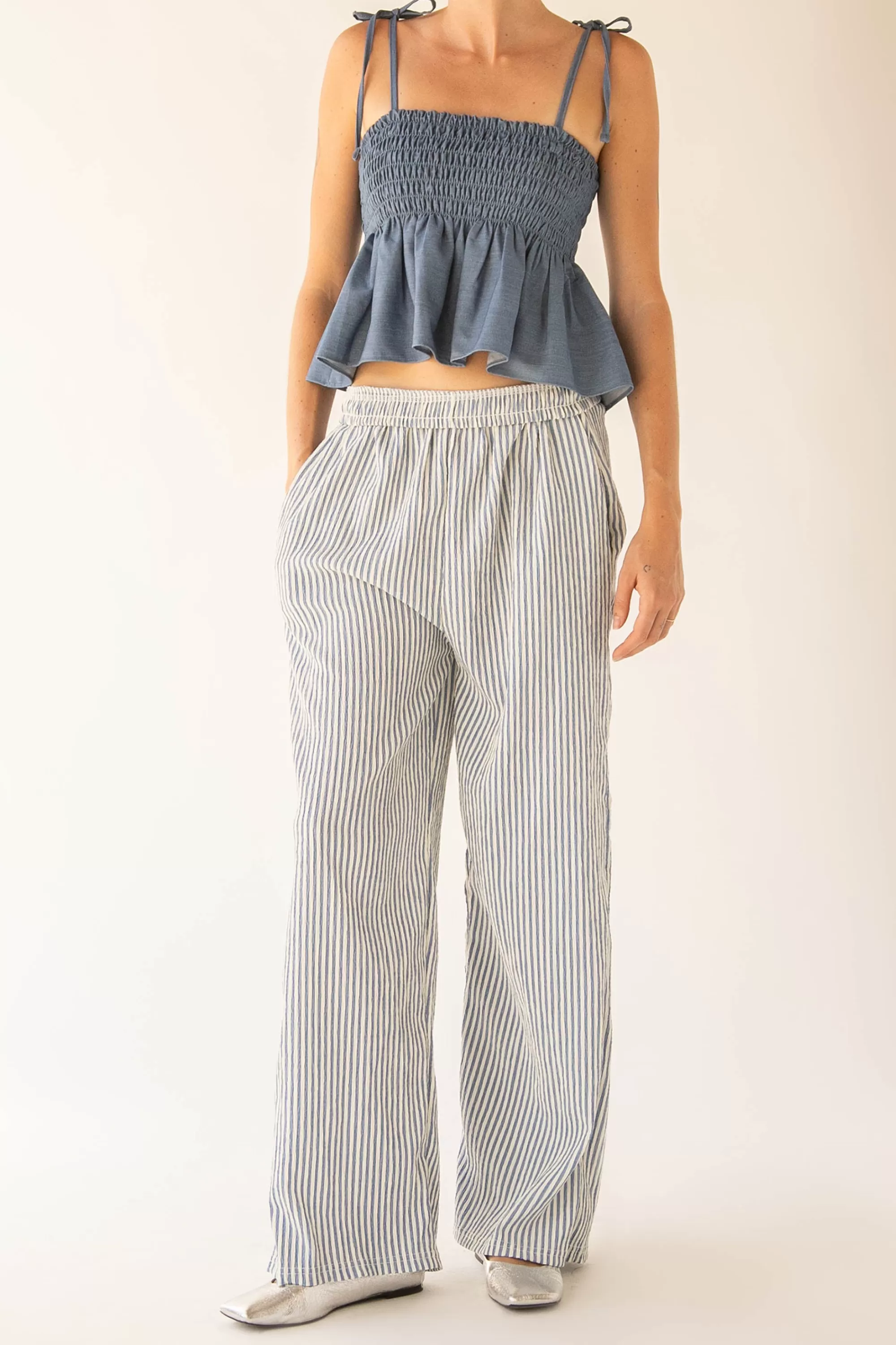 OAK + FORT SMOCKED TANK TOP | Women Tops