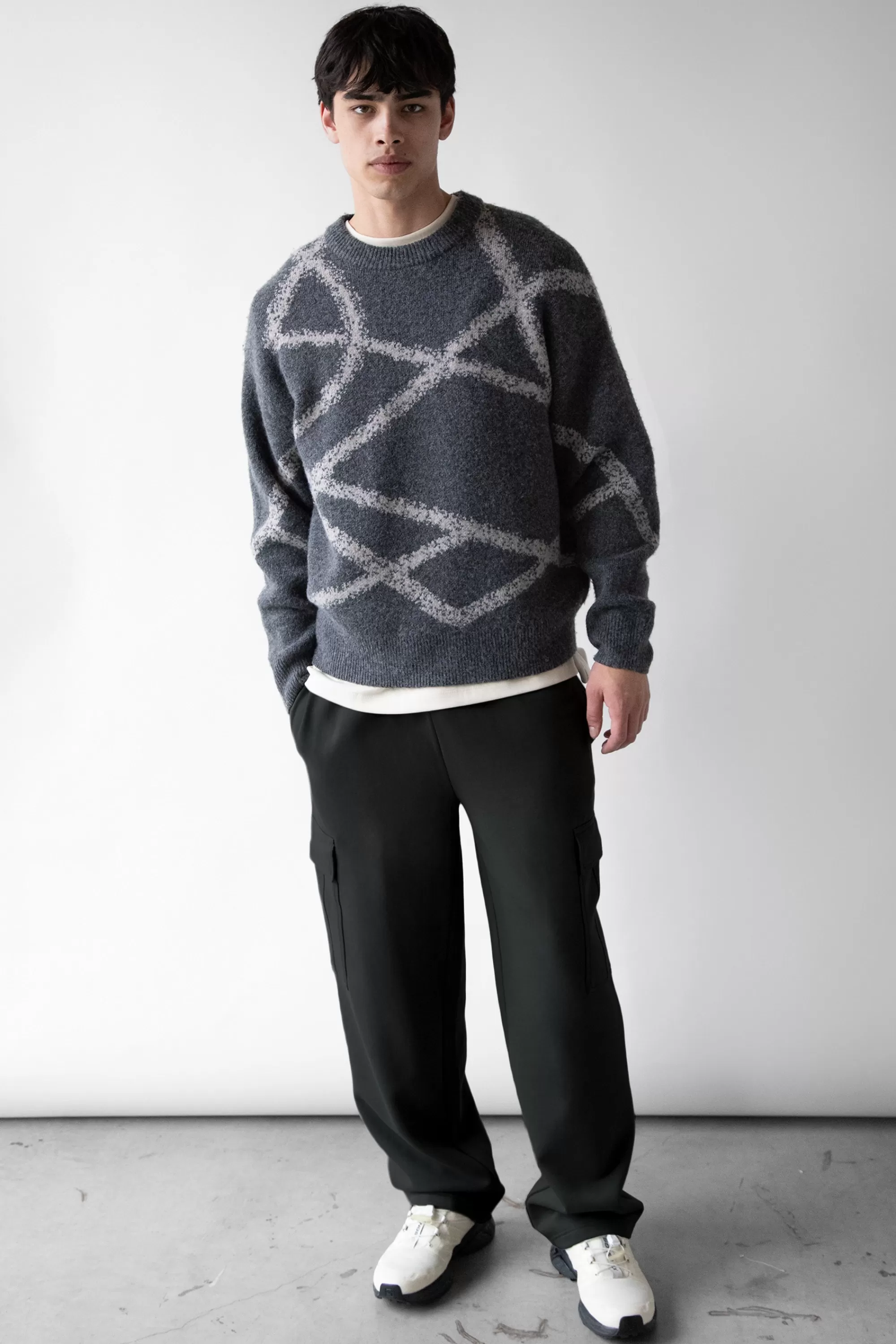 OAK + FORT SPRAY PAINT EFFECT SWEATER | Sweaters & Cardigans