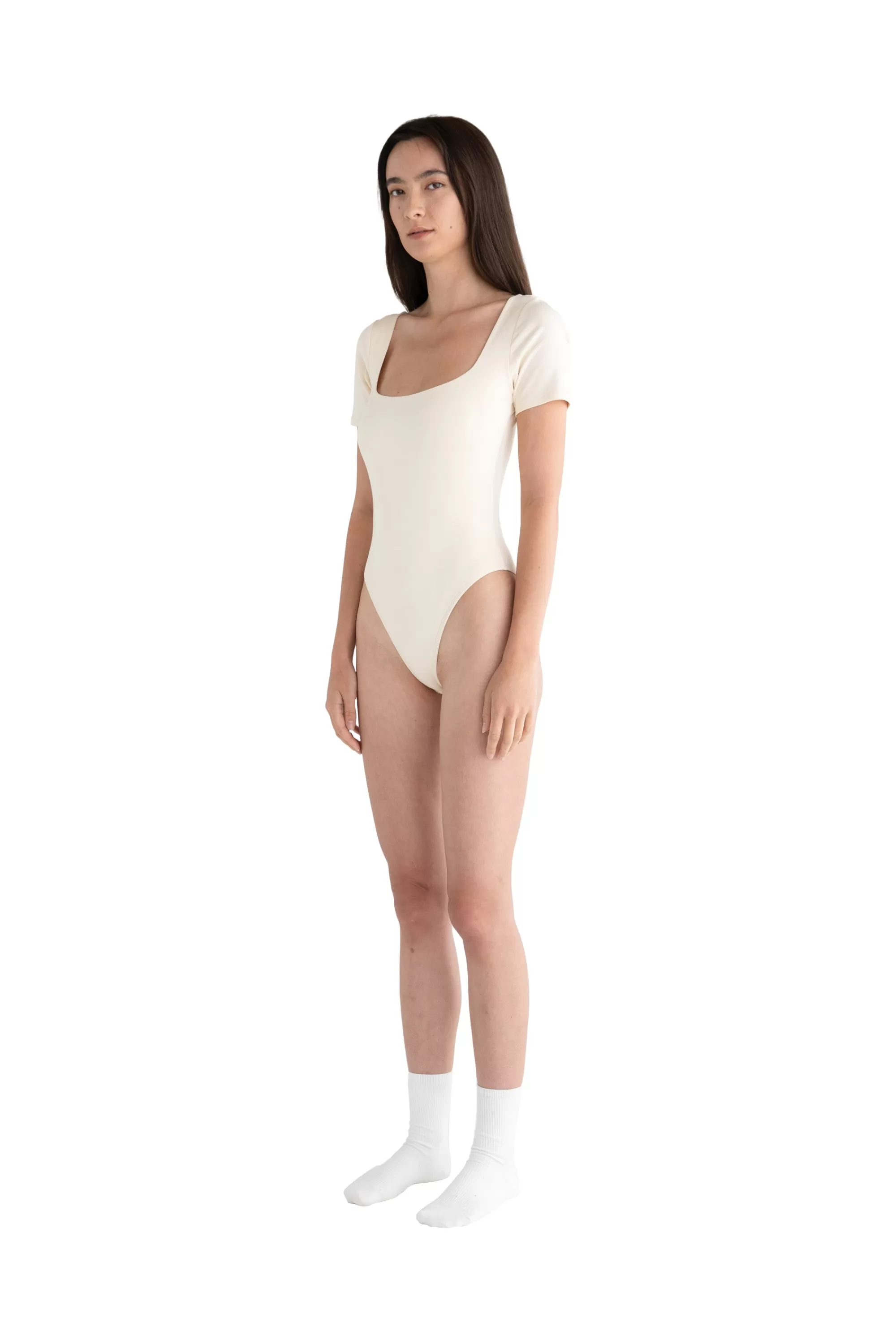 OAK + FORT SQUARE NECK BODYSUIT | Women Tops