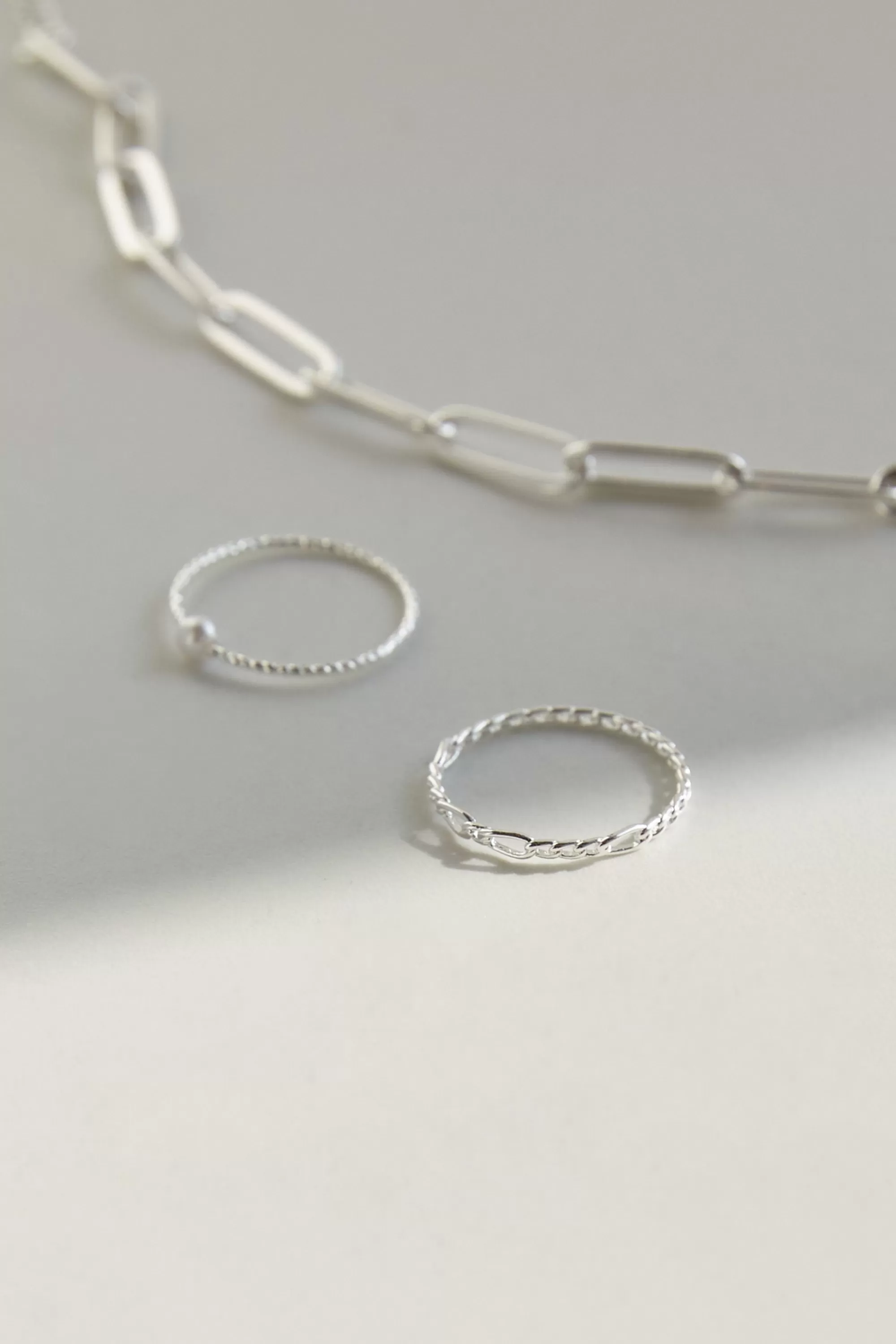 OAK + FORT STERLING SILVER RING WITH LINK | Women Rings & Bracelets | Rings & Bracelets