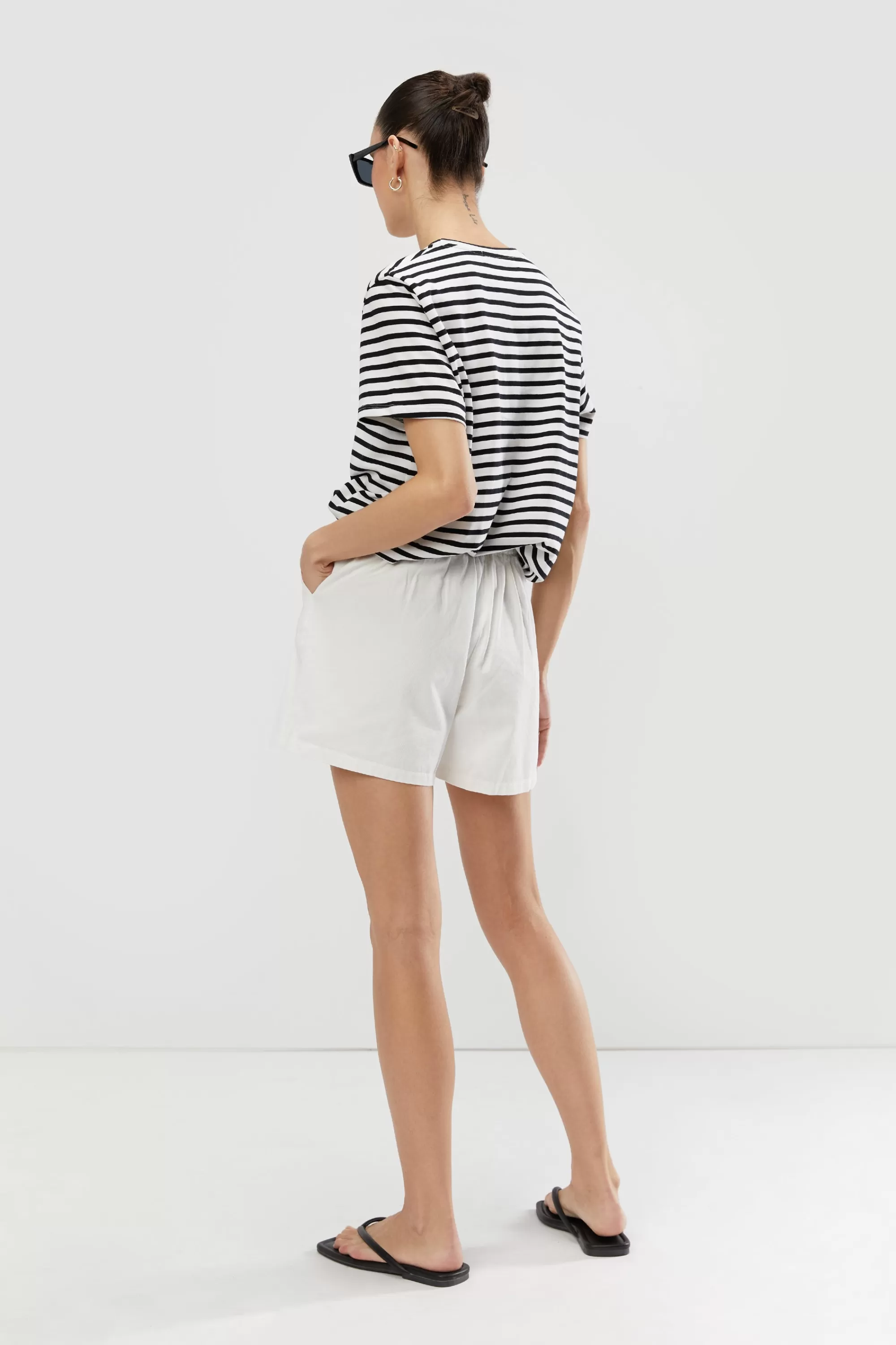 OAK + FORT STRIPED TEE | Women Tops