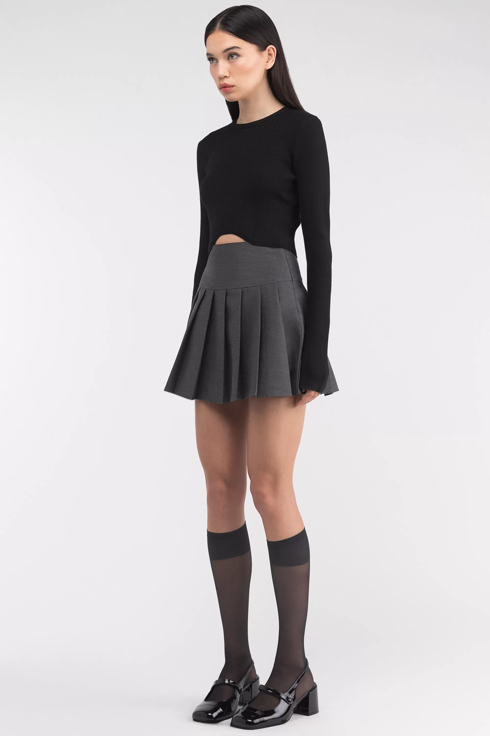 OAK + FORT SUPER CROPPED SWEATER | Women Sweaters & Cardigans