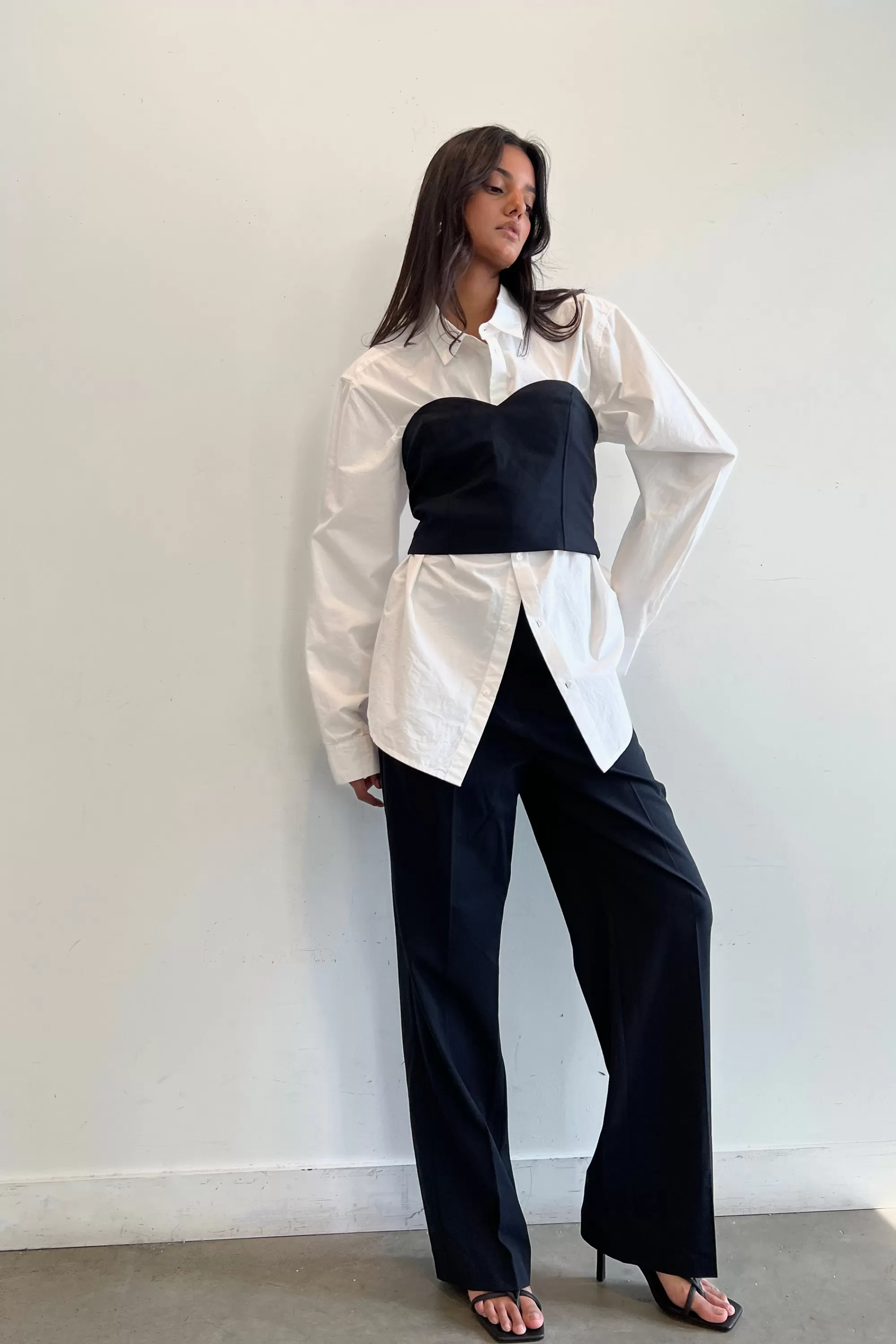OAK + FORT SWEETHEART NECKLINE TOP | Women Tops