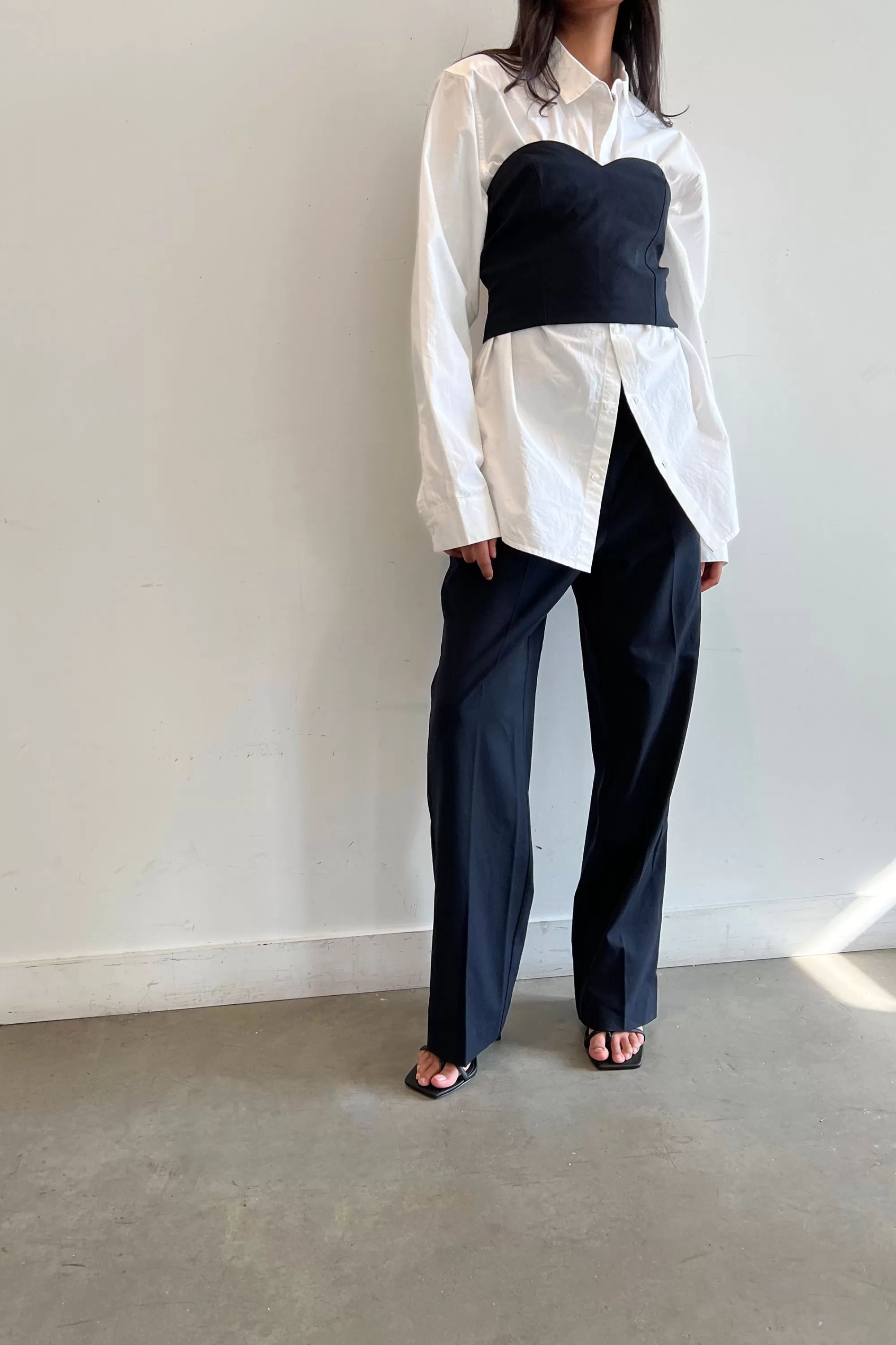 OAK + FORT SWEETHEART NECKLINE TOP | Women Tops
