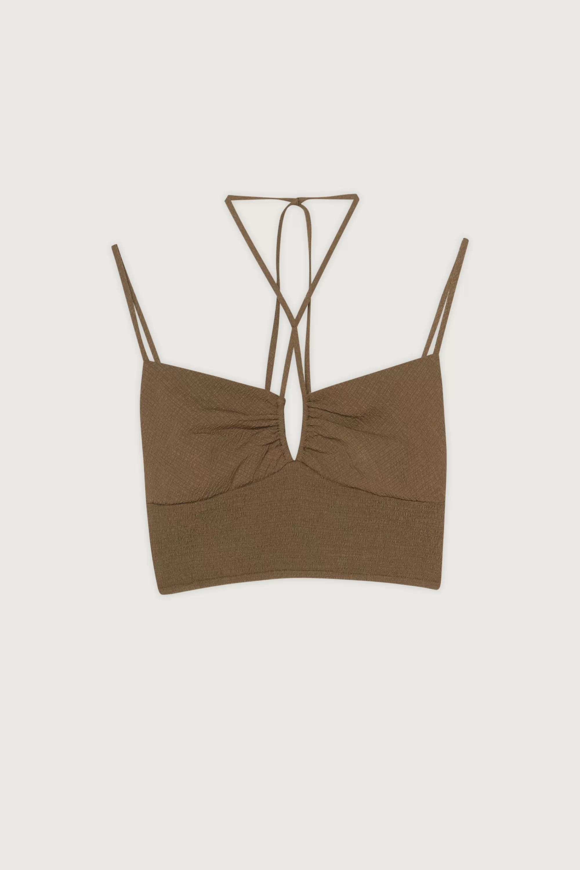 OAK + FORT TEXTURED CROSSFRONT TANK | Women Tops