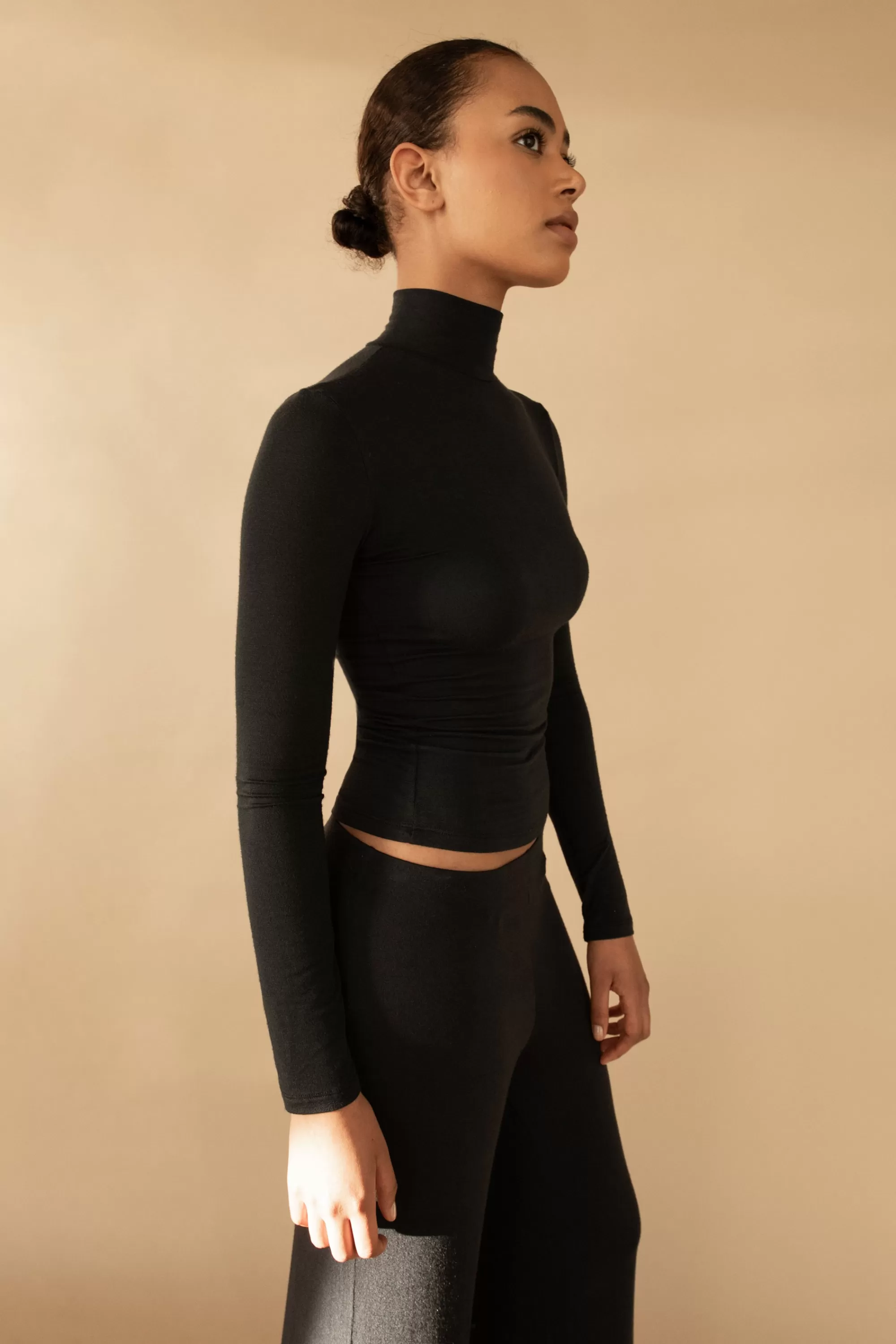 OAK + FORT TURTLENECK LONG SLEEVE TOP | Women Tops