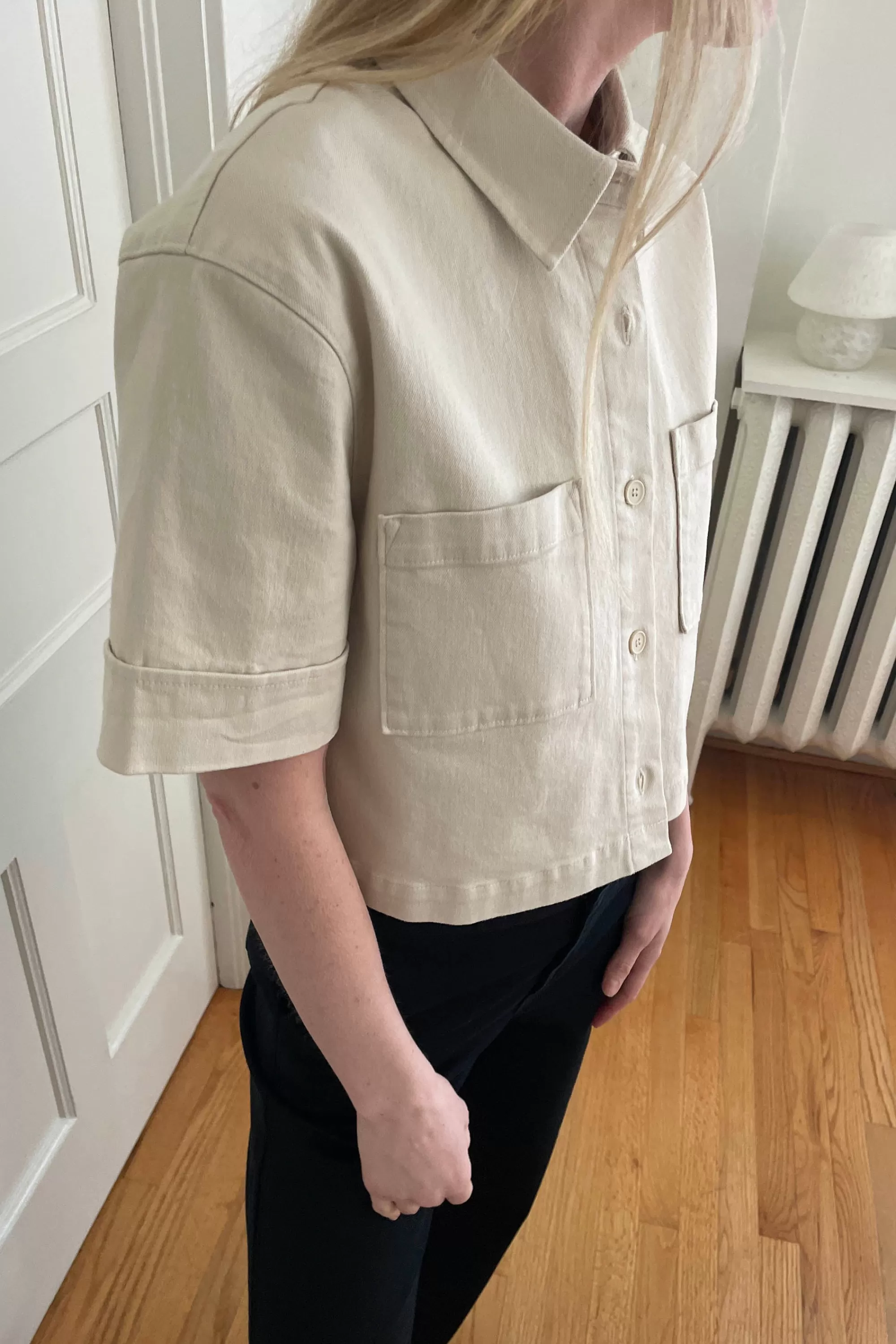 OAK + FORT TWILL SHORT SLEEVE SHIRT | Women Tops