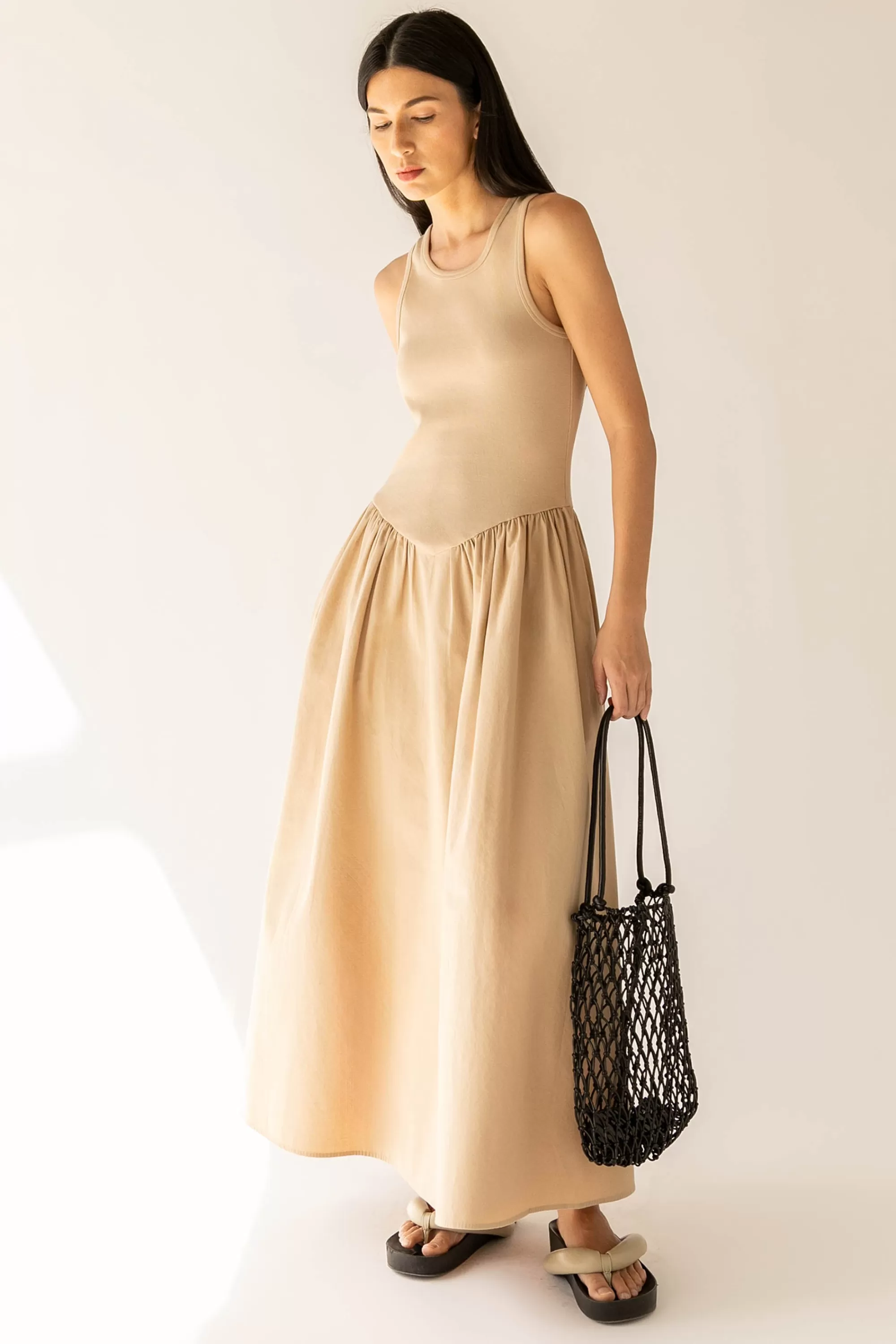 OAK + FORT VEGAN LEATHER NET SHOULDER BAG | Women Bags | Bags