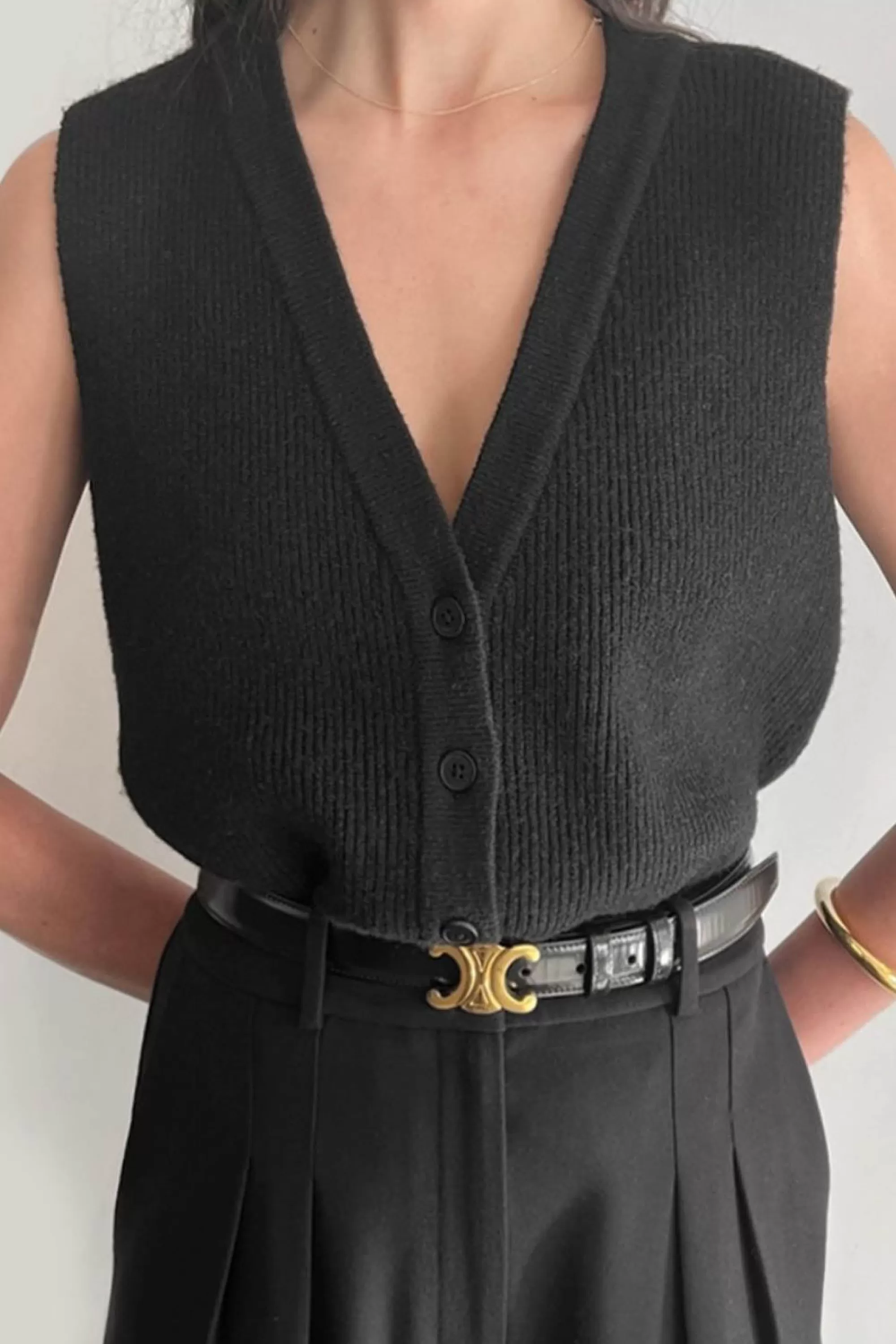 OAK + FORT VEST CARDIGAN | Women Sweaters & Cardigans