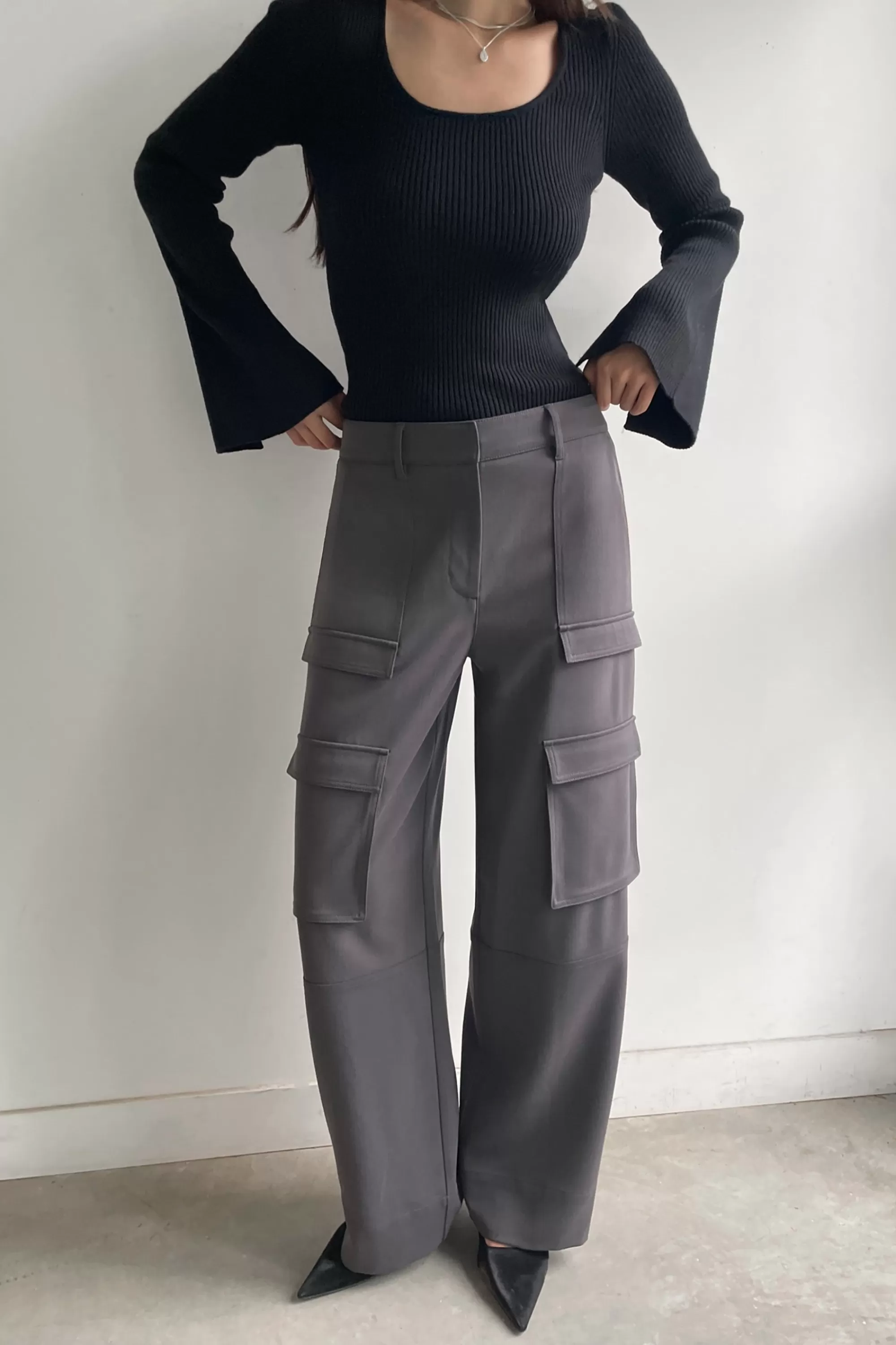 OAK + FORT WIDE LEG CARGO PANT | Women Pants