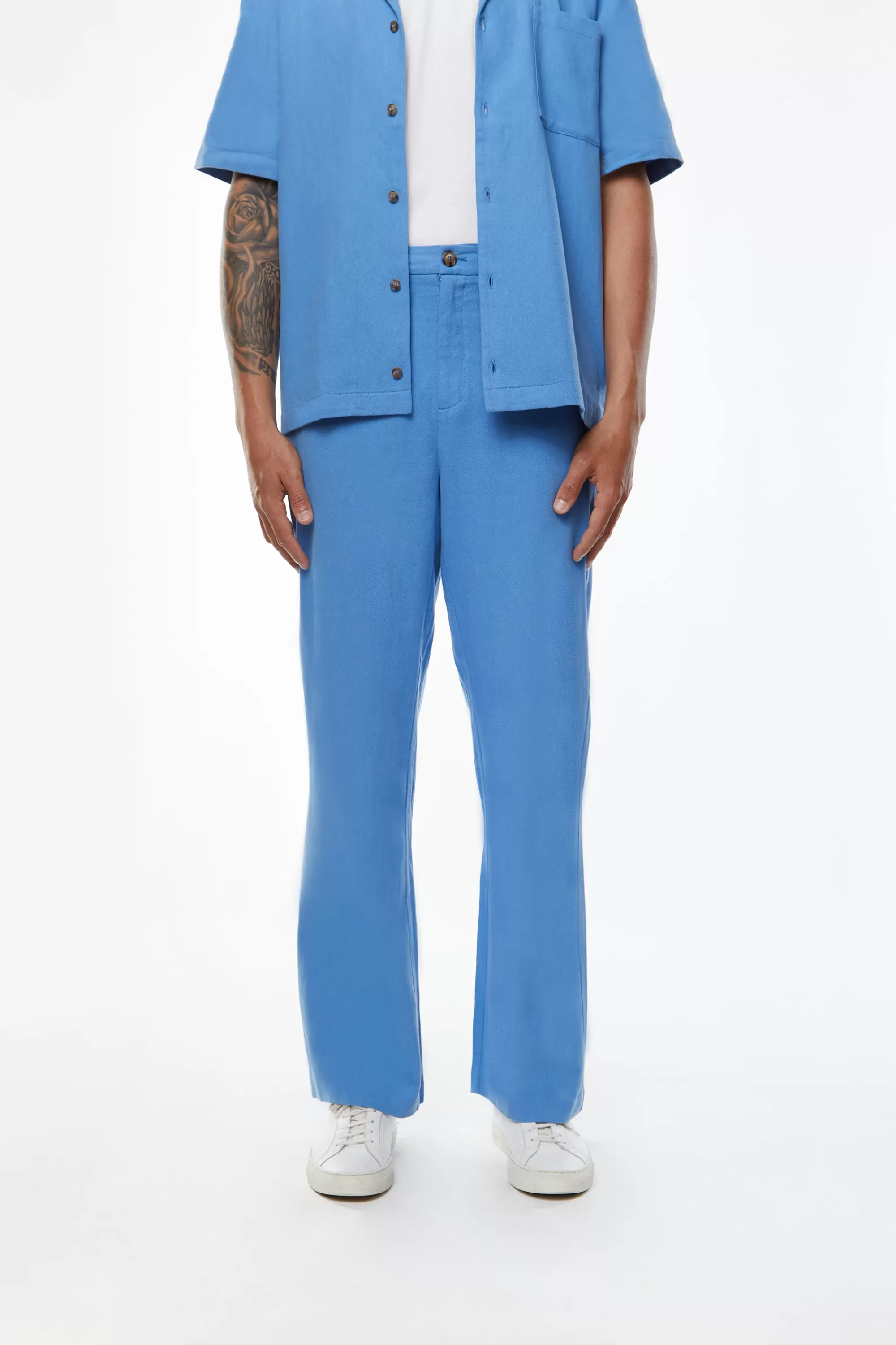 OAK + FORT WIDE LEG LINEN PANTS | Pants