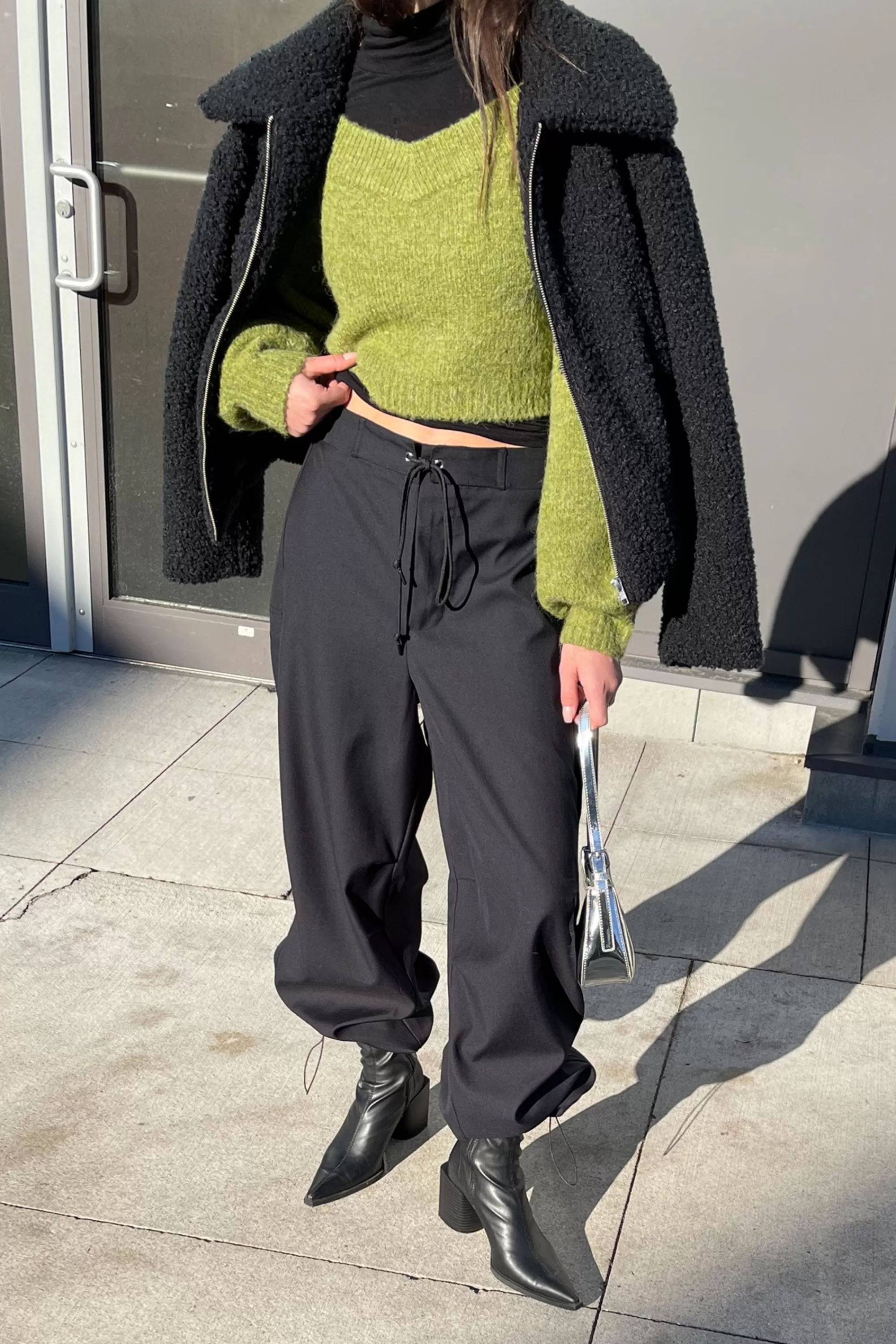 OAK + FORT WIDE LEG PARACHUTE PANT | Women Pants