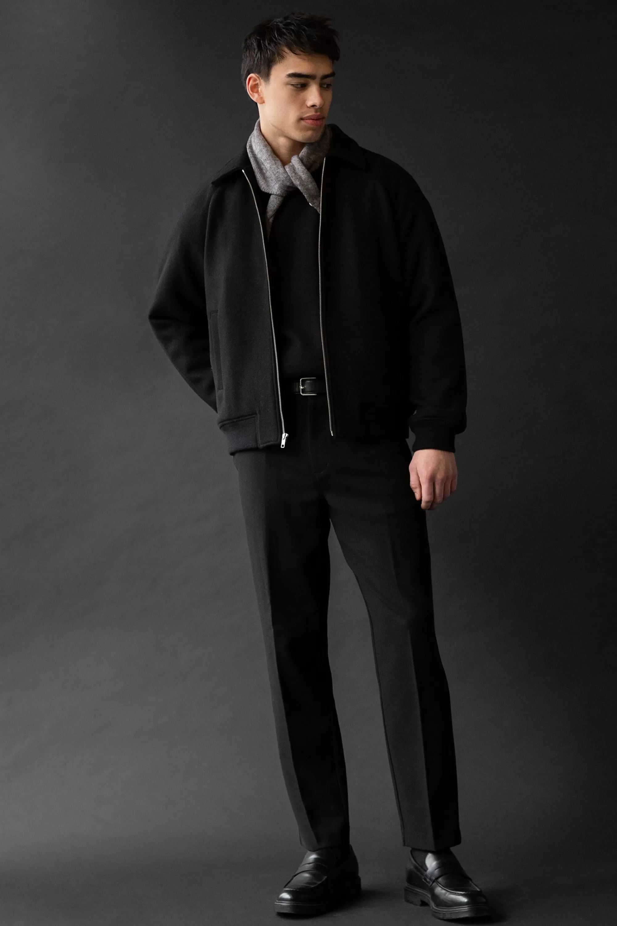 OAK + FORT WOOL BLEND BOMBER JACKET | Outerwear