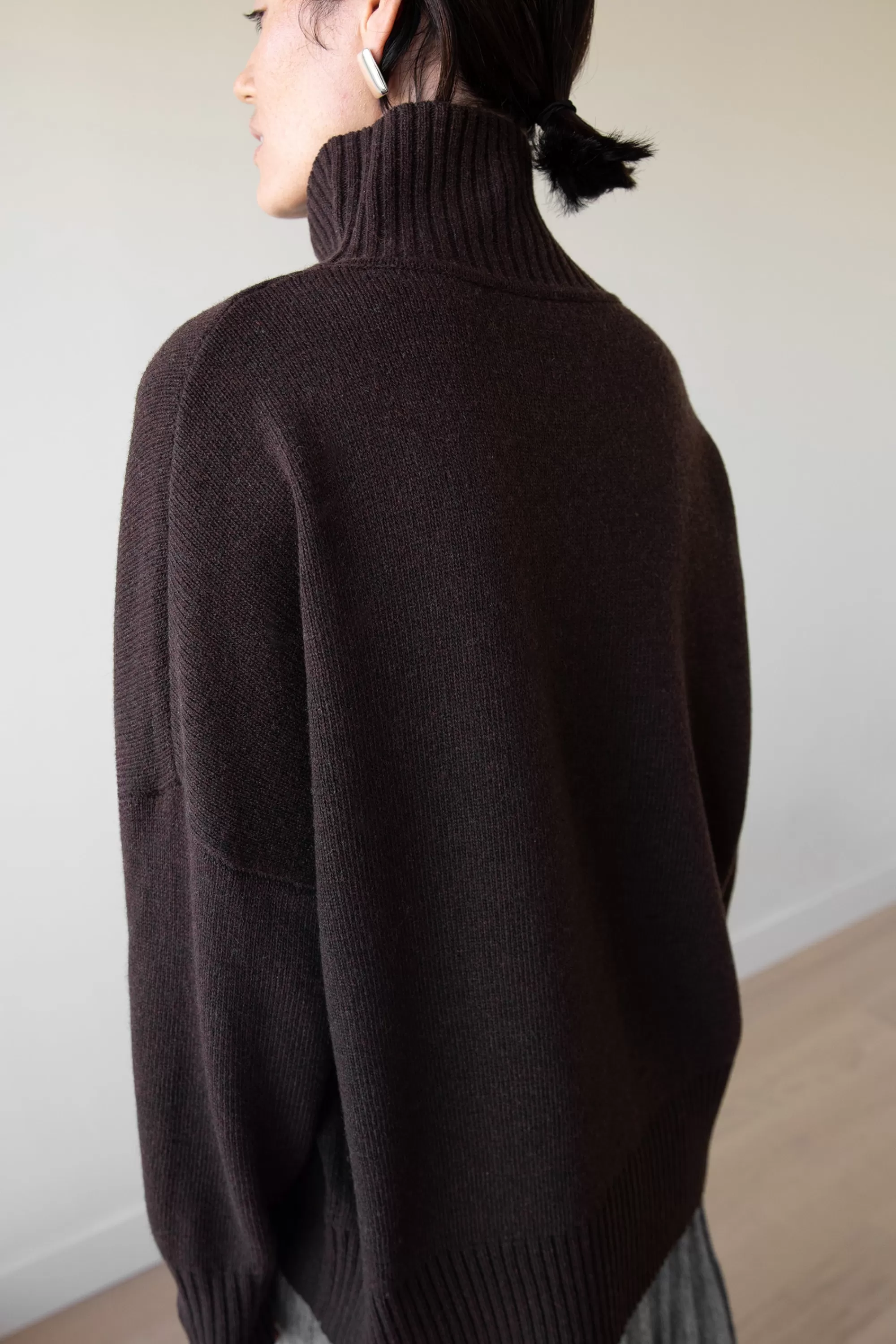 OAK + FORT WOOL-BLEND OVERSIZED TURTLENECK SWEATER | Women Sweaters & Cardigans