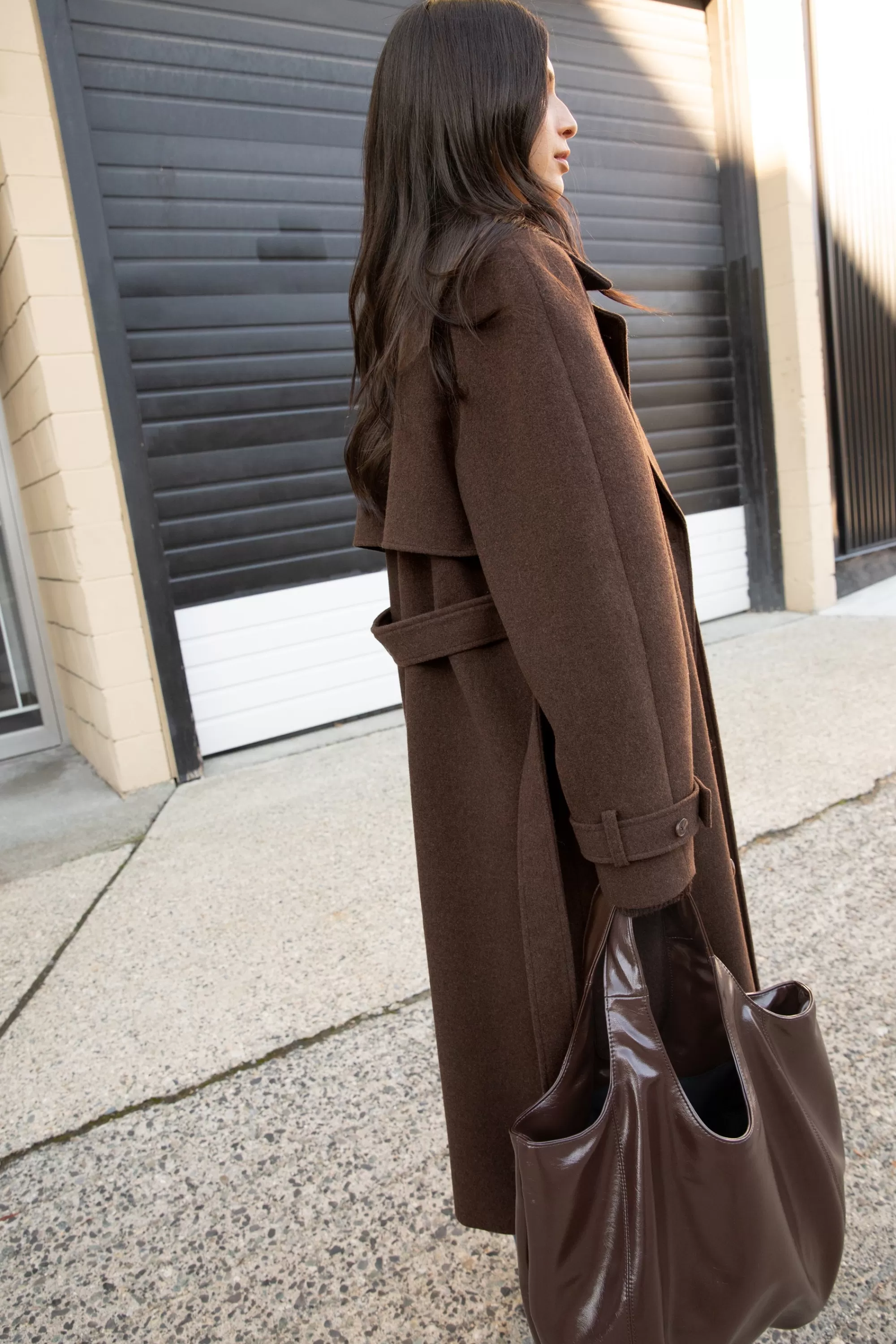 OAK + FORT WOOL-BLEND TRENCH COAT | Women Coats & Jackets